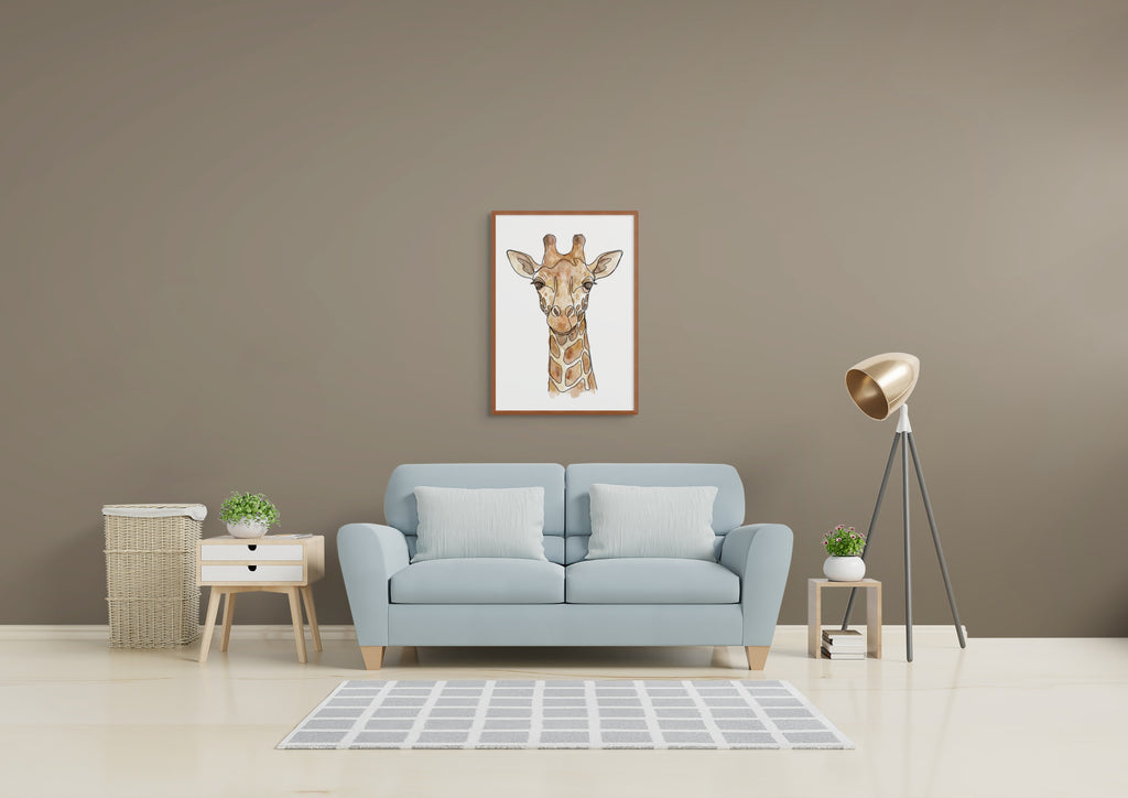 Giraffe Head - Framed Portrait