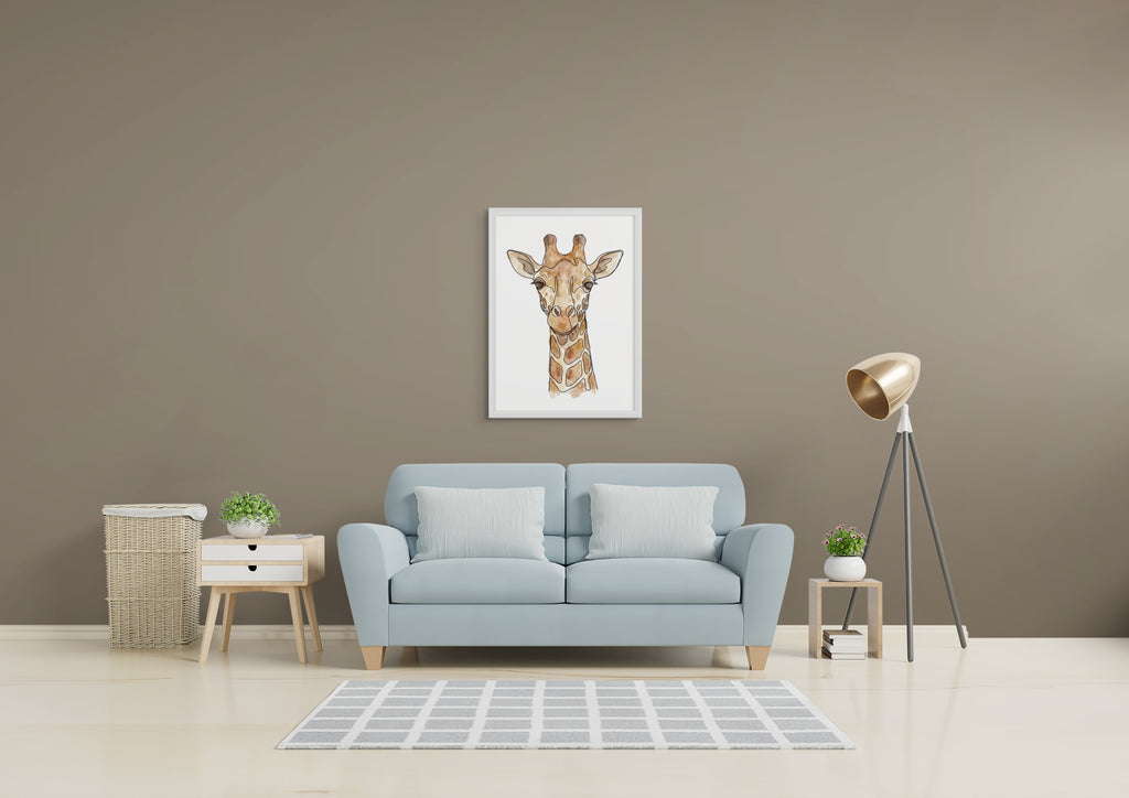 Giraffe Head - Framed Portrait