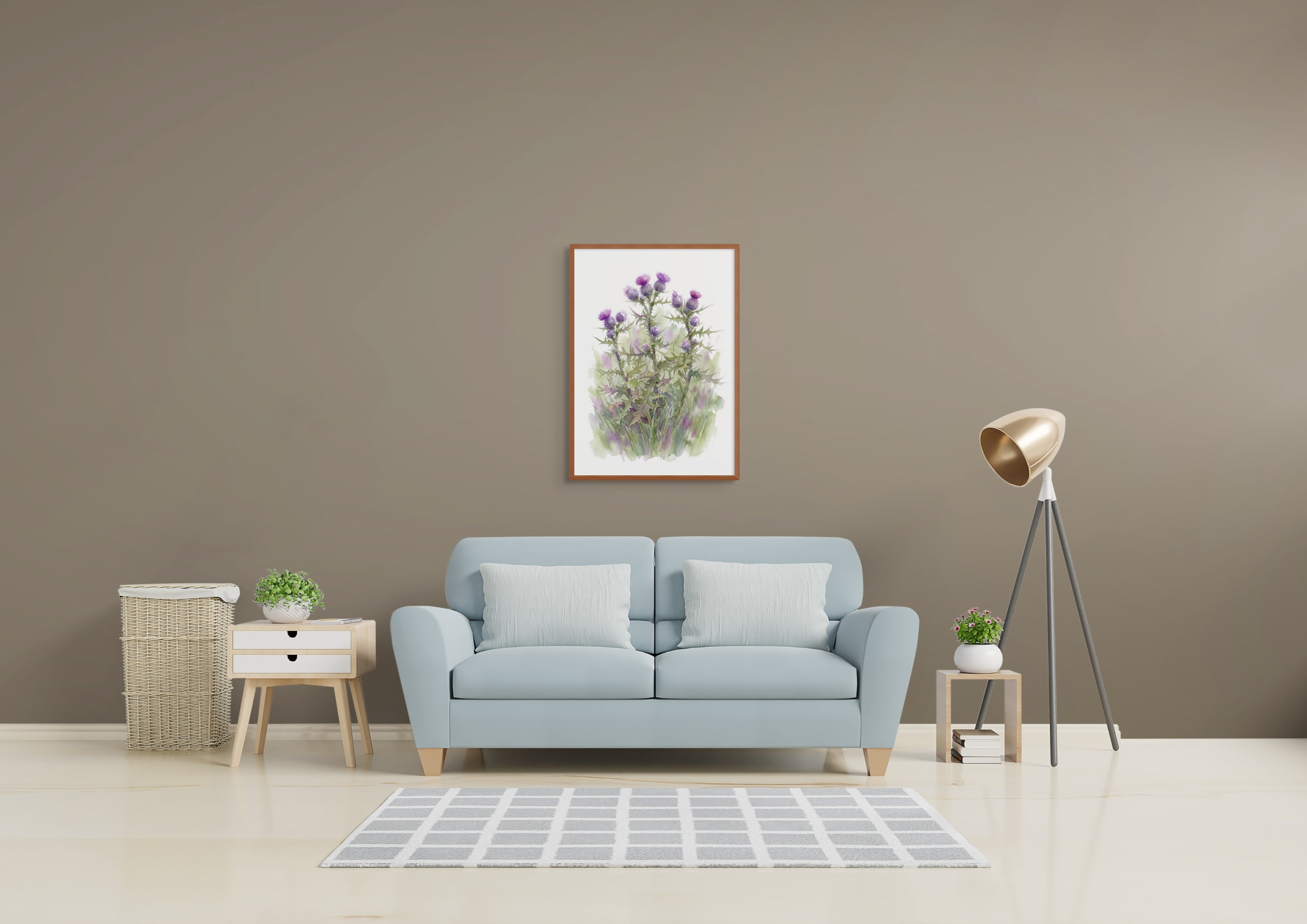 Scottish Thistle - Framed Portrait