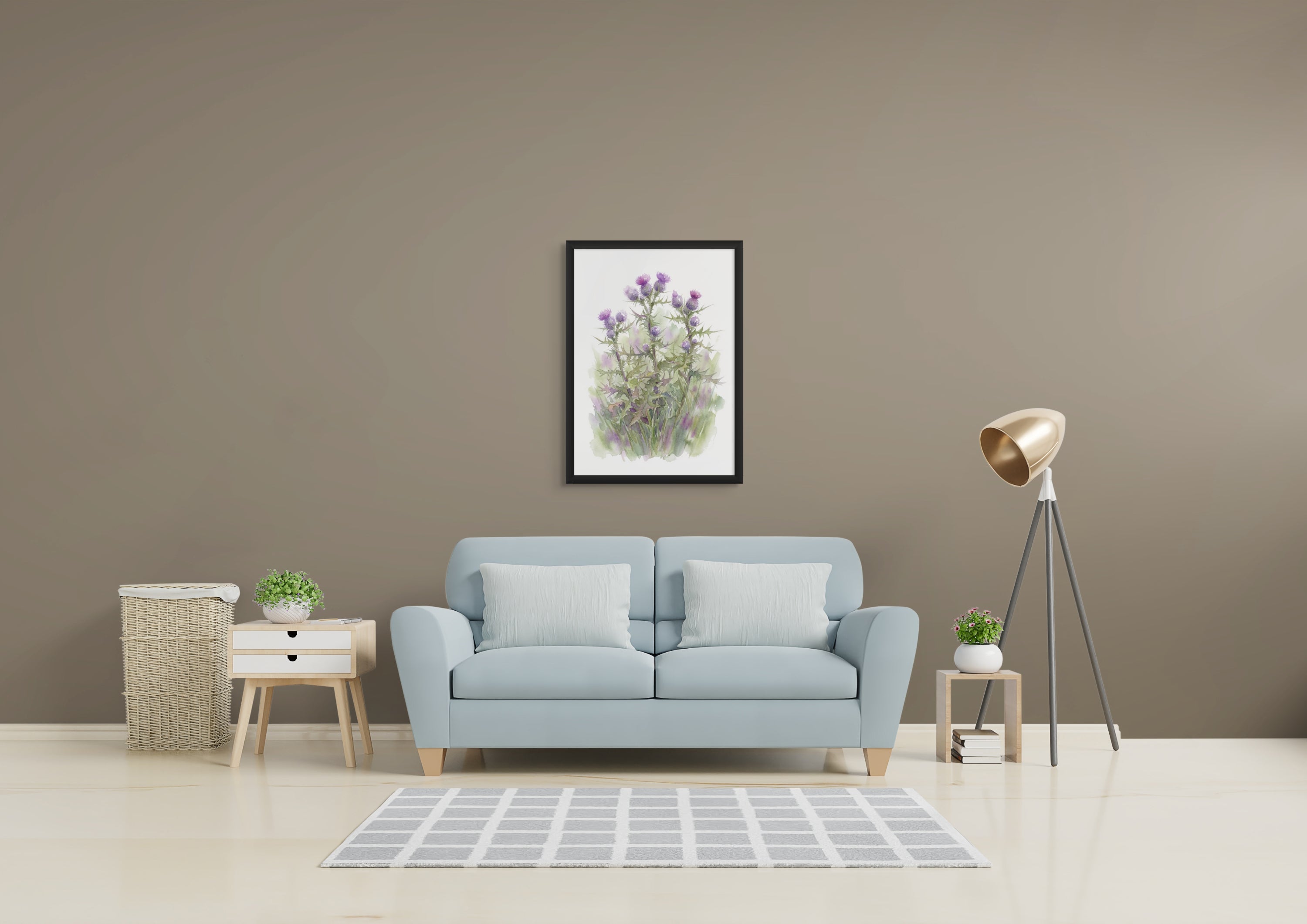 Scottish Thistle - Framed Portrait