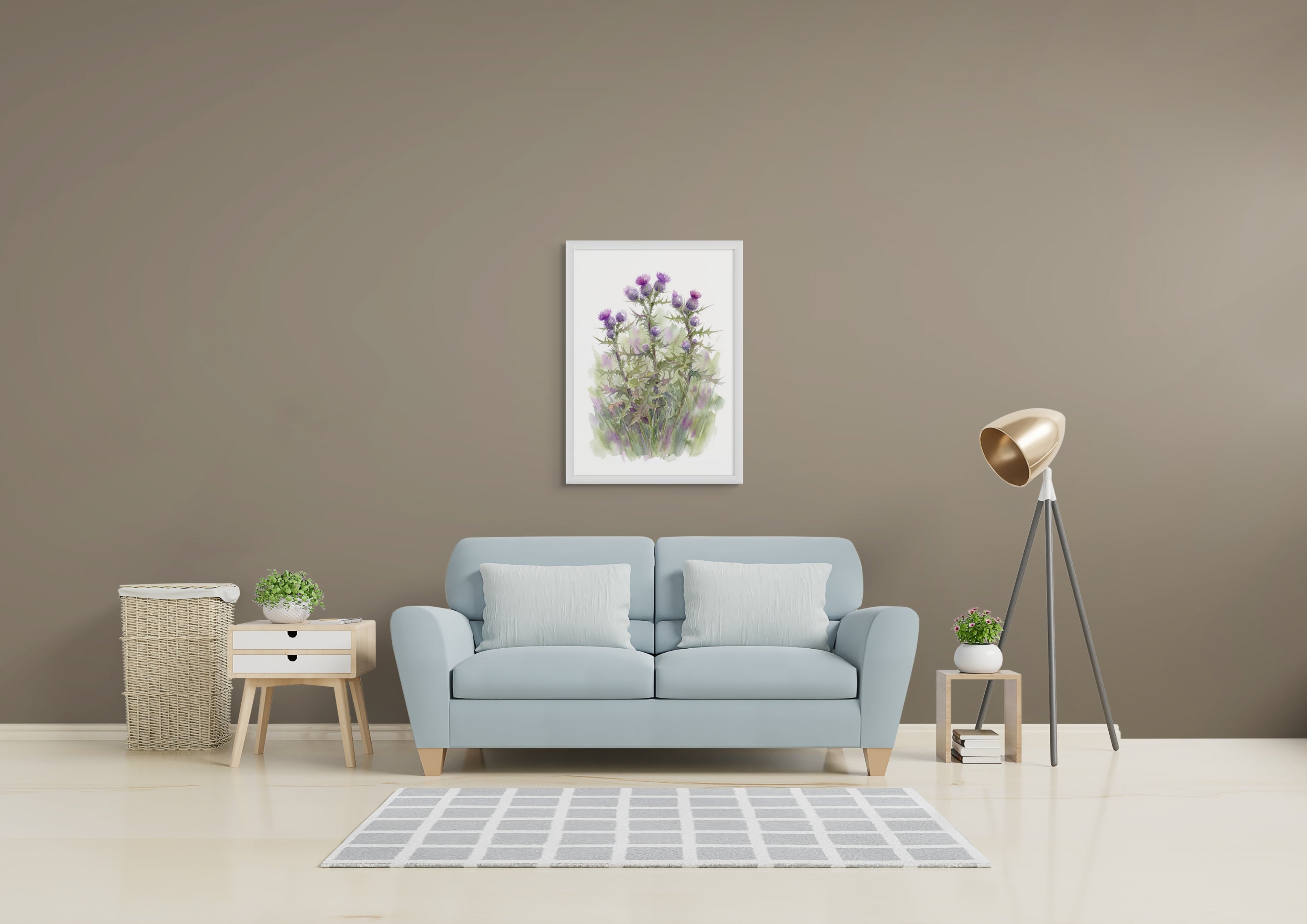 Scottish Thistle - Framed Portrait