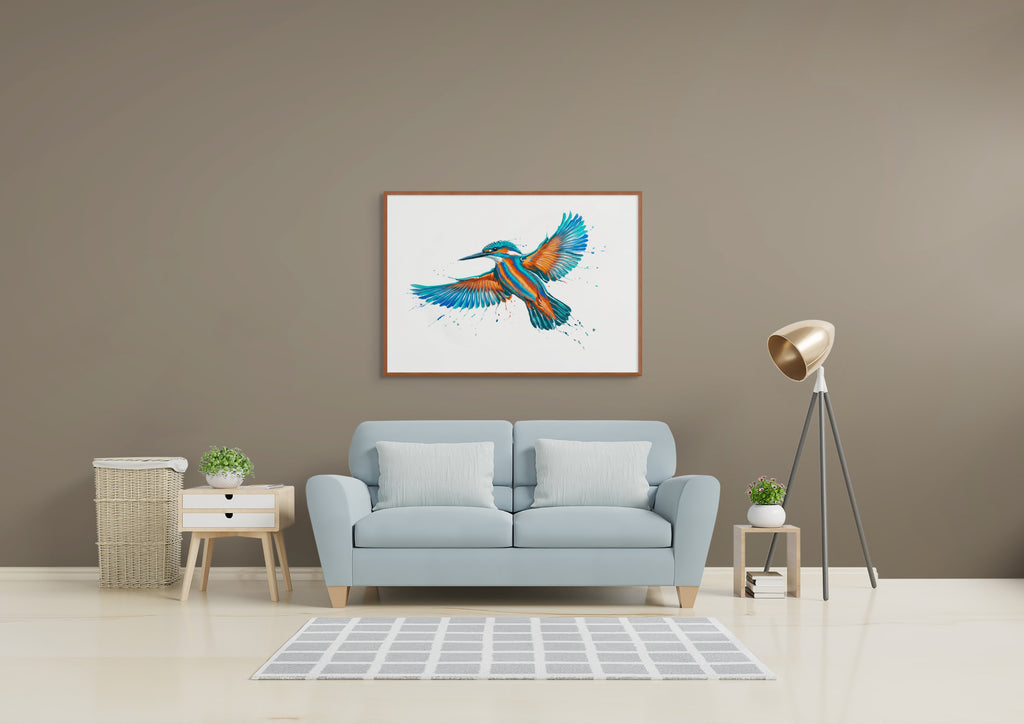 Kingfisher - Framed Landscape