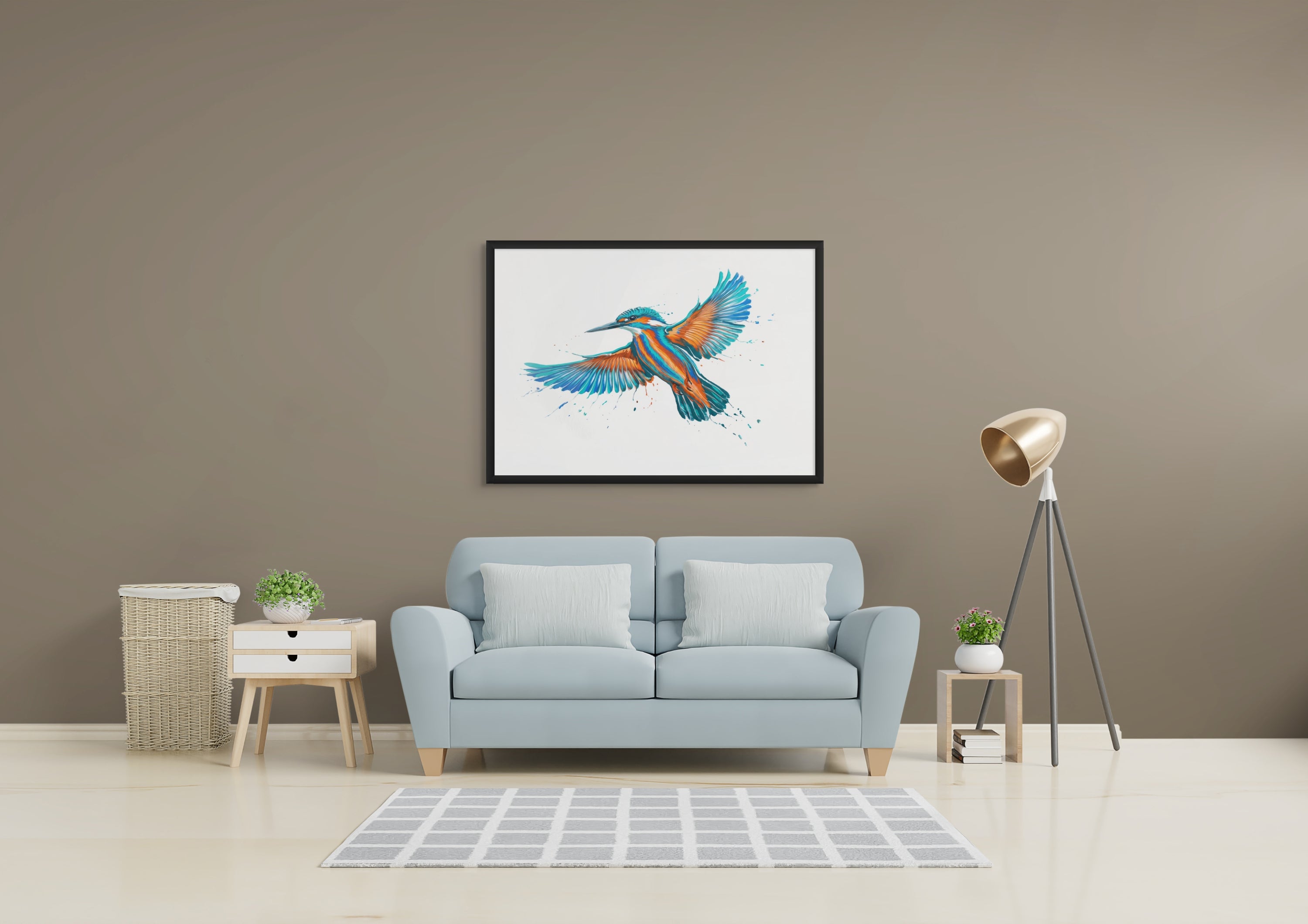 Kingfisher - Framed Landscape