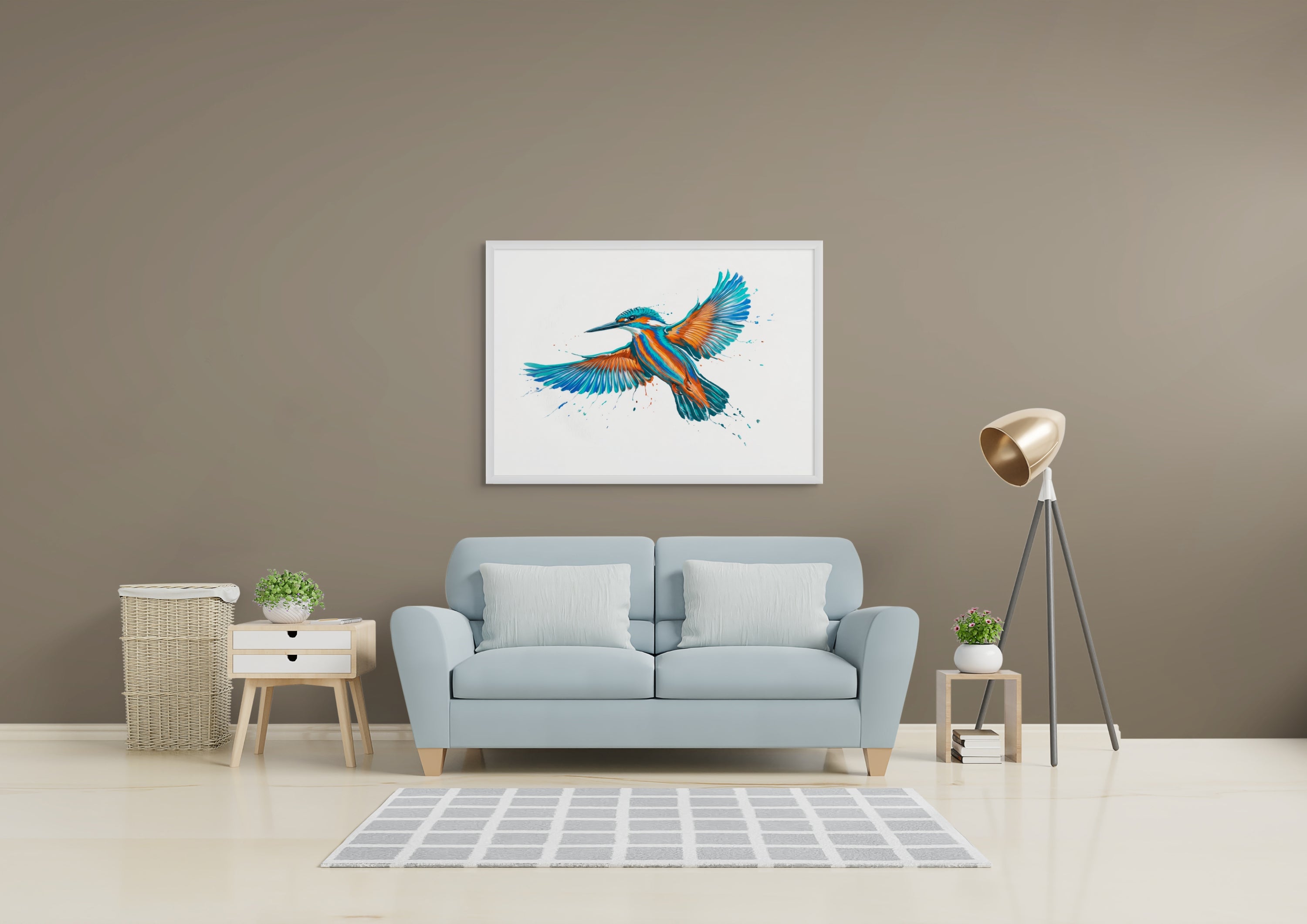 Kingfisher - Framed Landscape